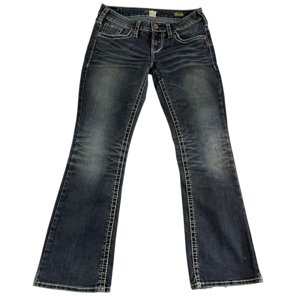 Silver Jeans Co. Aiko Bootcut Womens 29x31 (30x28.5) Blue Denim Logo Medium Wash